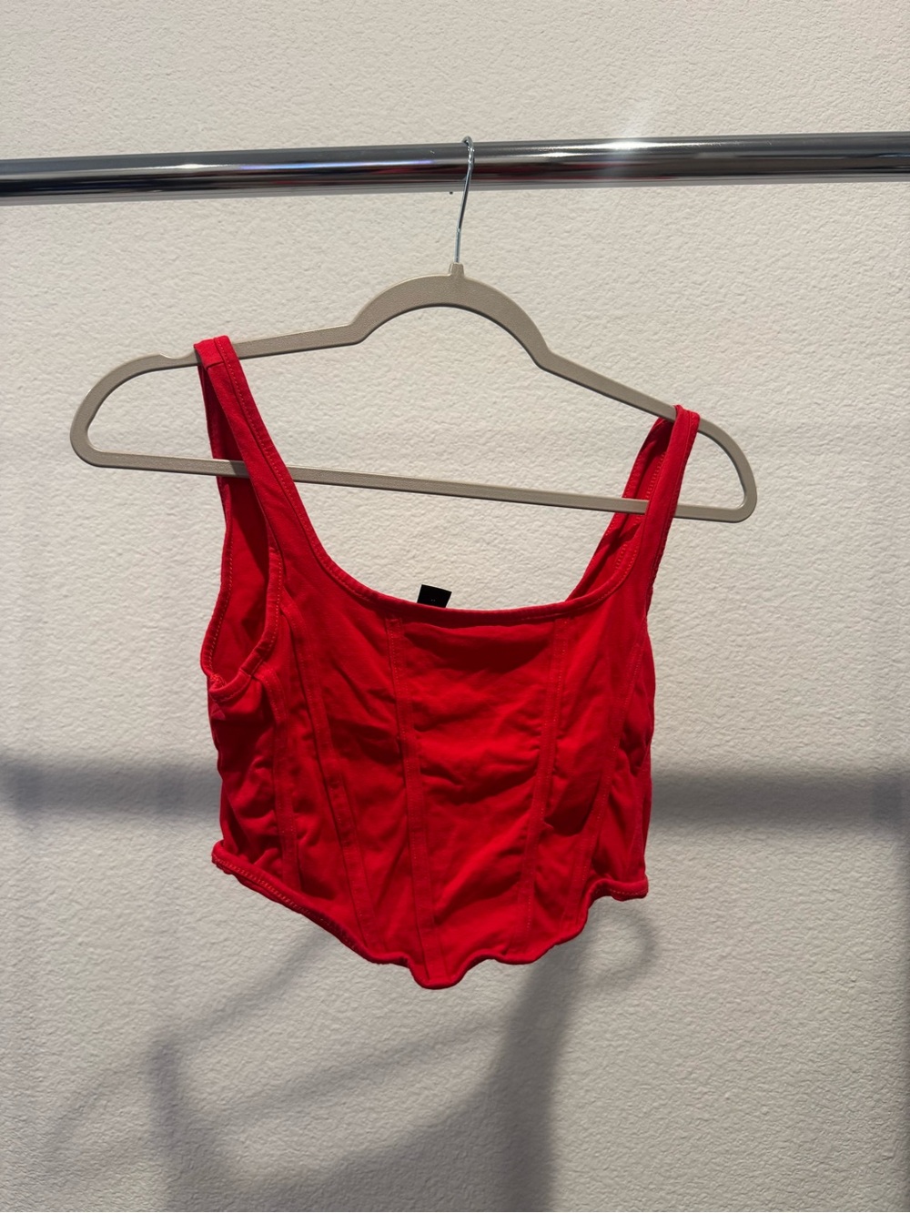 Red Corset Tank Crop Top